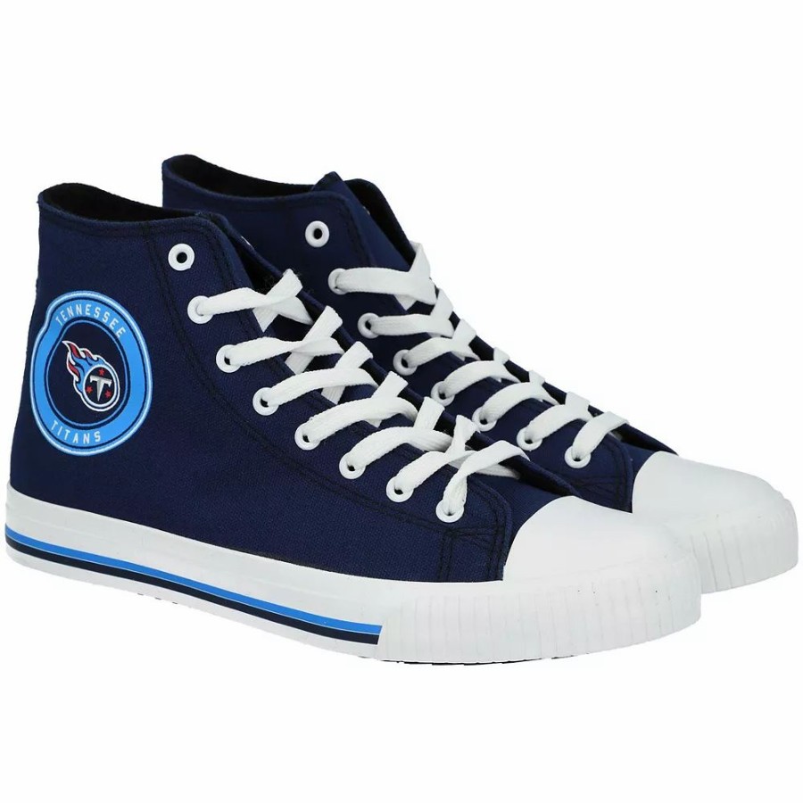 Mens * | Men'S Foco Tennessee Titans High Top Canvas Sneakers