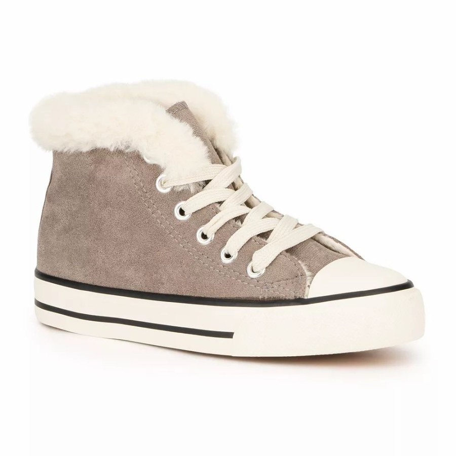 Girls * | Olivia Miller Lori Girls' Faux-Fur High Top Sneakers