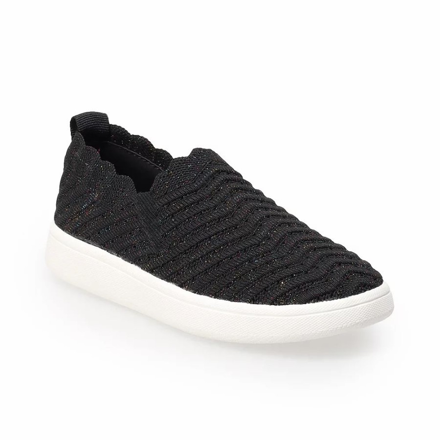 Girls * | So Everly 03 Girls' Slip-On Sneakers Black