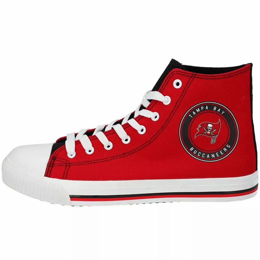 Mens * | Men'S Foco Tampa Bay Buccaneers High Top Canvas Sneakers