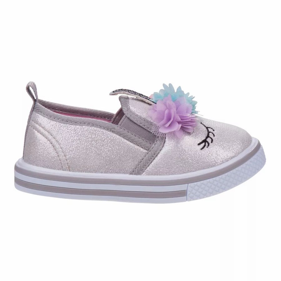 Girls * | Laura Ashley Unicorn Toddler Girls' Sneakers Silver