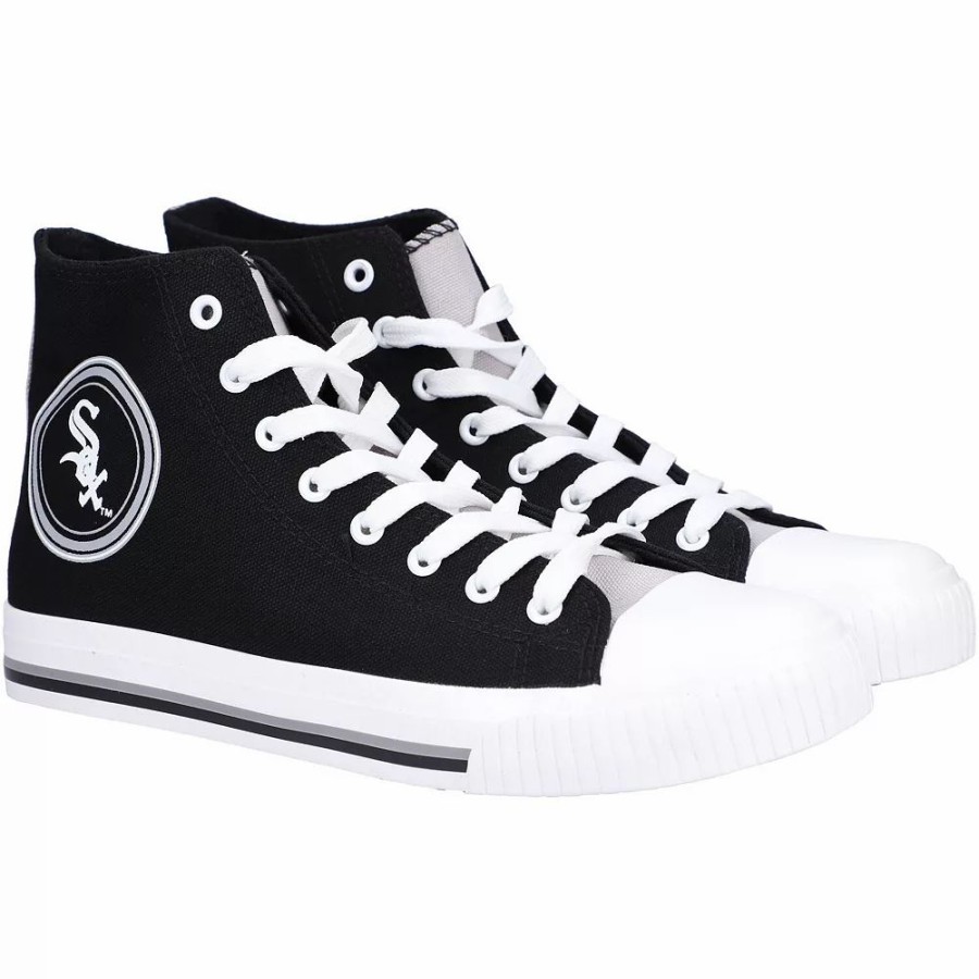 Mens * | Men'S Foco Chicago White Sox High Top Canvas Sneakers