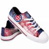 Womens * | Women'S Foco Chicago Cubs Big Logo Tie-Dye Canvas Sneakers