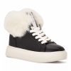 Womens * | Nine West Keepup Women'S Faux-Fur Sneakers Black