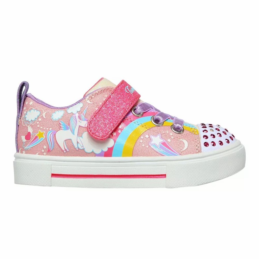 Girls * | Skechers Twinkle Toes Twinkle Sparks Unicorn Charmed Girls' Light-Up Sneakers