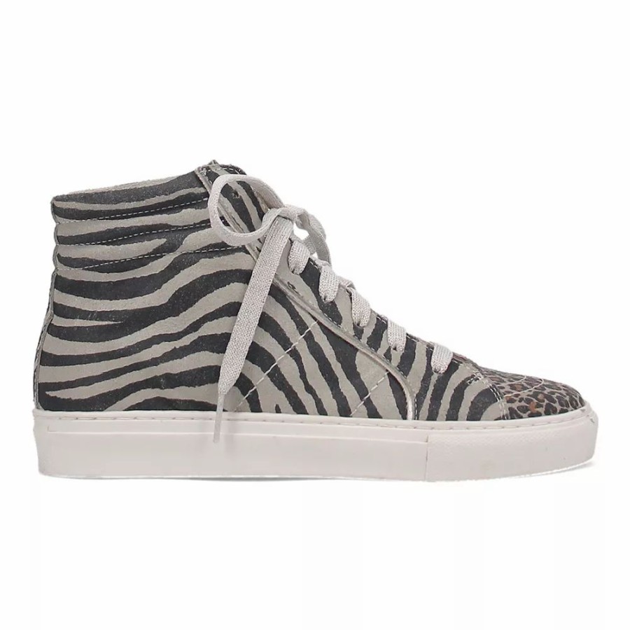 Womens * | Dingo Concrete Jungle Women'S Leather Animal Print Sneakers