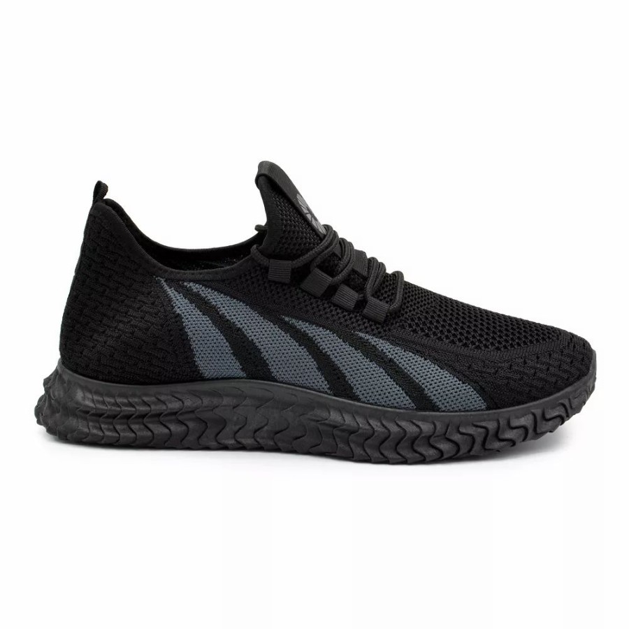 Mens * | Akademiks Wave Men'S Stripe Knit Sneakers