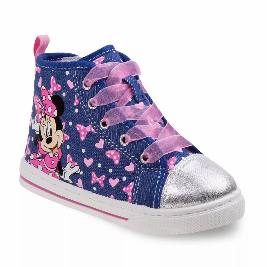 Girls * | Disney'S Minnie Mouse Toddler Girls' High-Top Sneakers