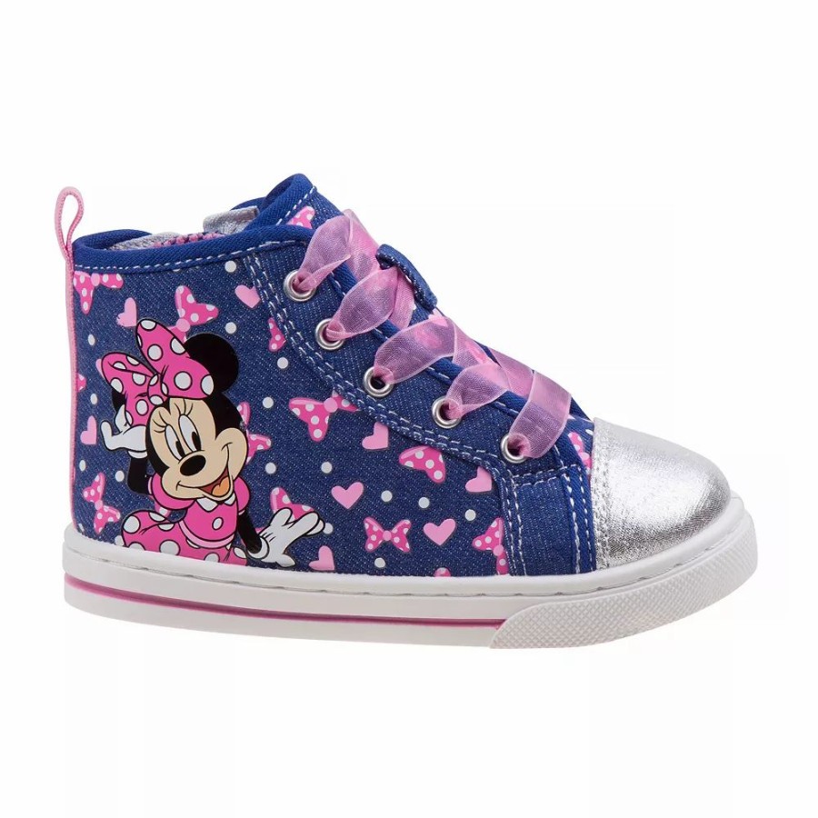 Girls * | Disney'S Minnie Mouse Toddler Girls' High-Top Sneakers