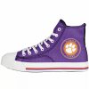 Mens * | Men'S Foco Clemson Tigers High Top Canvas Sneakers