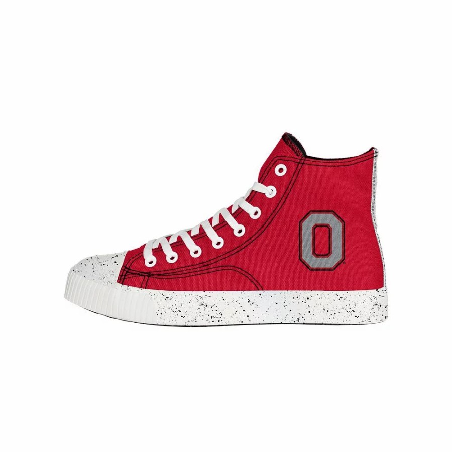 Mens * | Men'S Foco Ohio State Buckeyes Paint Splatter High Top Sneakers