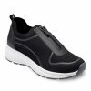 Womens * | Easy Spirit Striver Women'S Zip Front Knit Sneakers Black