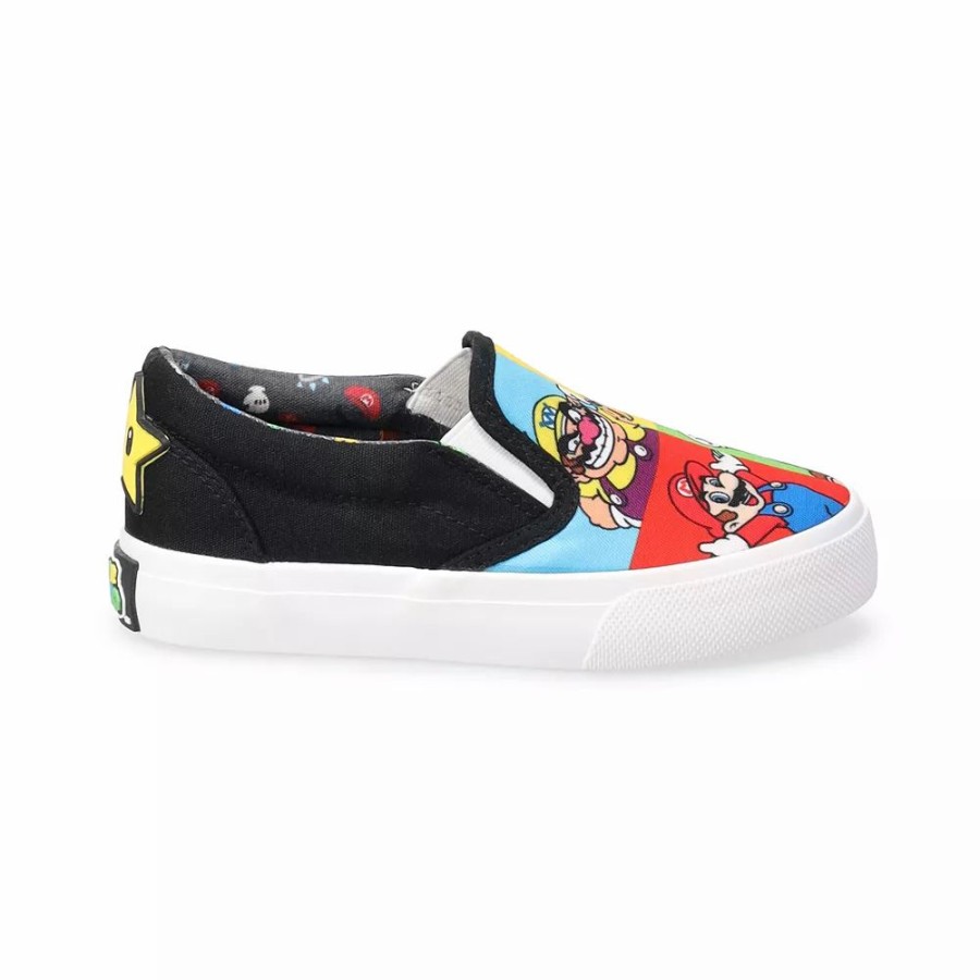 Boys * | Nintendo Super Mario Little Kid Boys' Slip On Sneakers