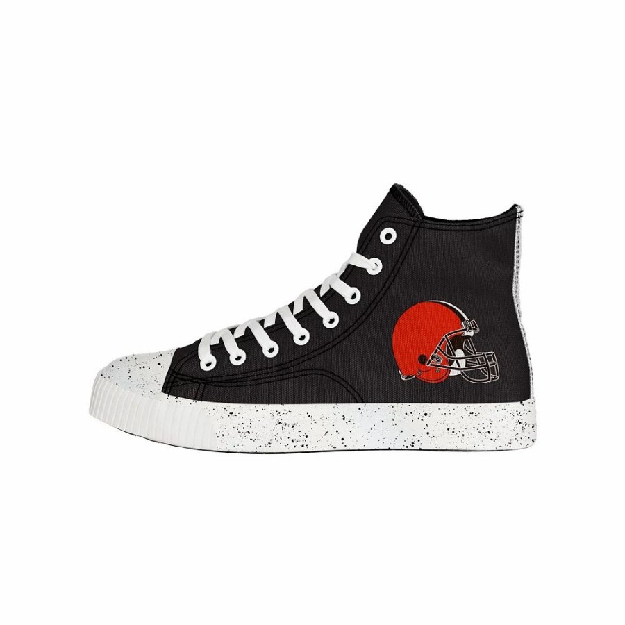 Mens * | Men'S Foco Cleveland Browns Paint Splatter High Top Sneakers