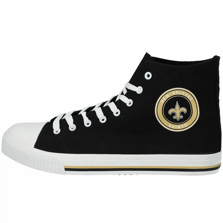 Mens * | Men'S Foco New Orleans Saints High Top Canvas Sneakers