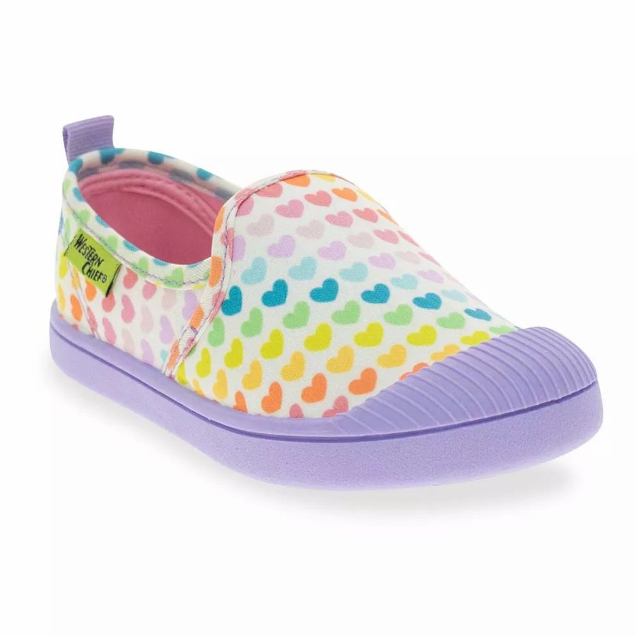 Girls * | Western Chief Girls' Heart Slip-On Sneakers