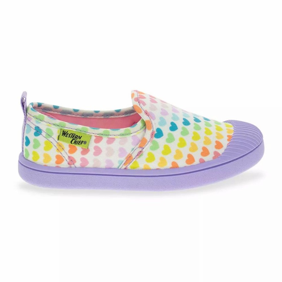 Girls * | Western Chief Girls' Heart Slip-On Sneakers