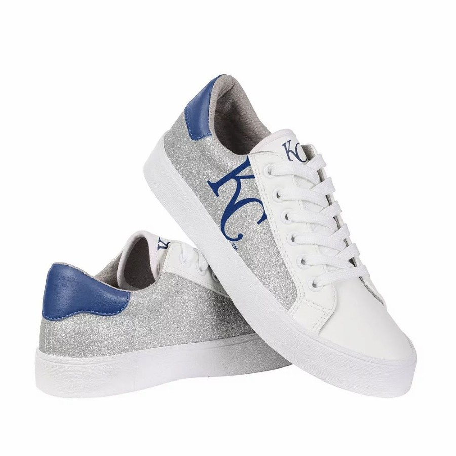 Womens * | Women'S Foco Kansas City Royals Glitter Sneakers