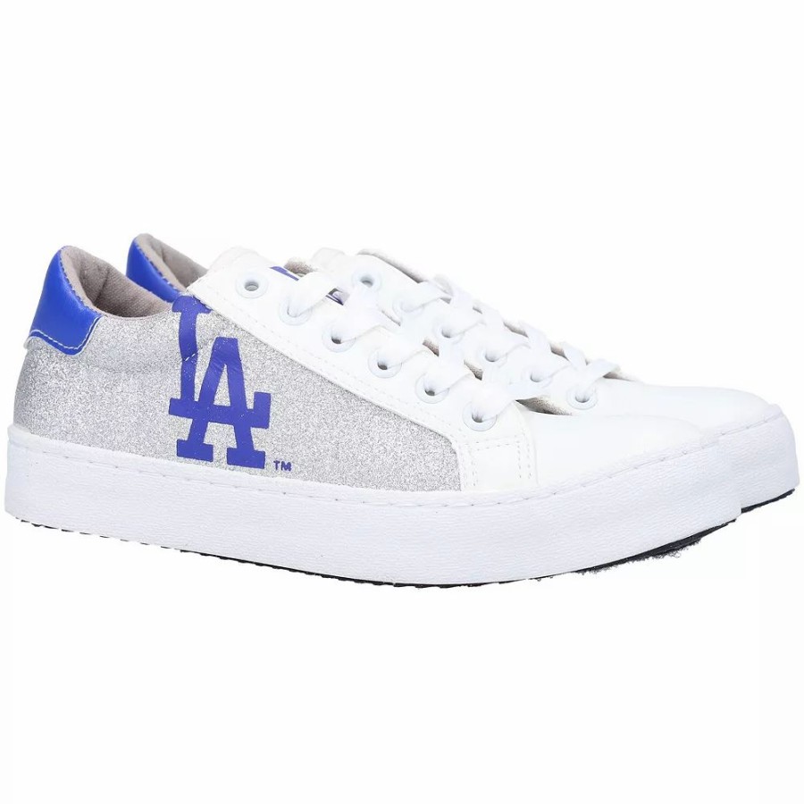 Womens * | Women'S Foco Los Angeles Dodgers Glitter Sneakers