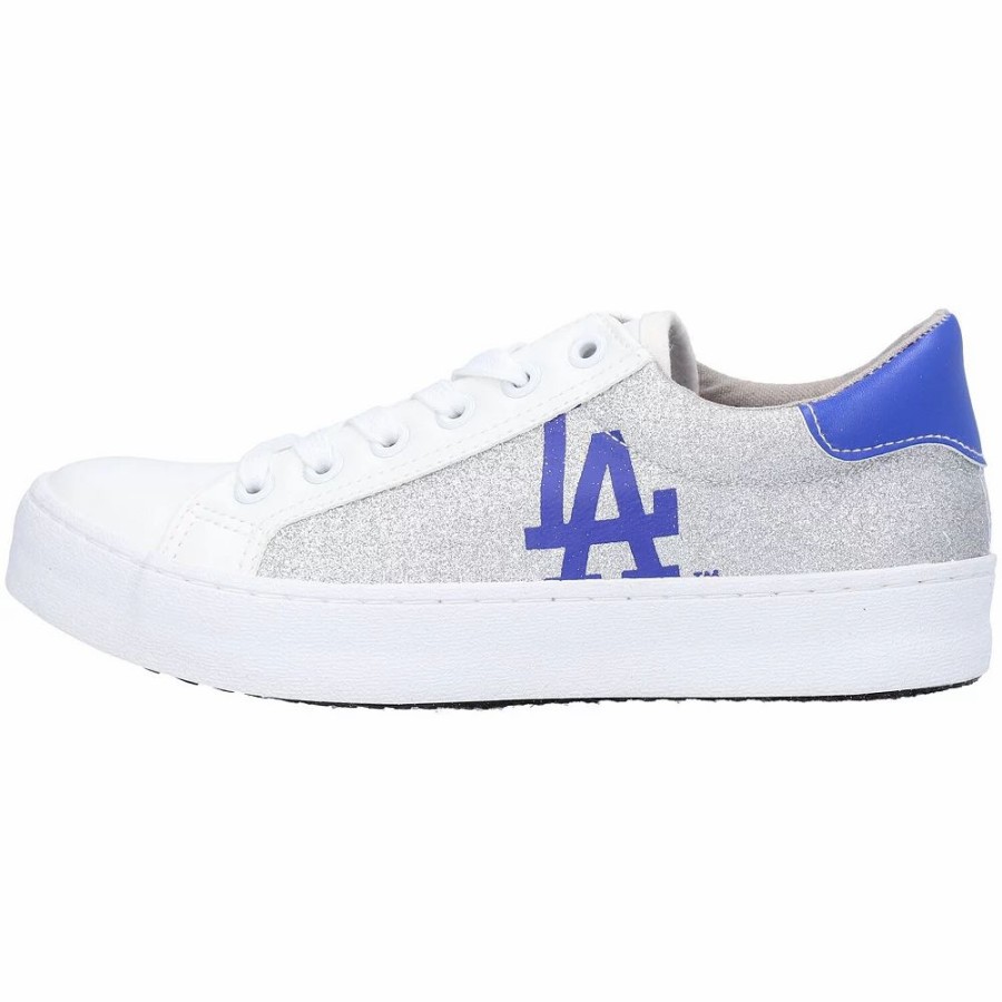 Womens * | Women'S Foco Los Angeles Dodgers Glitter Sneakers