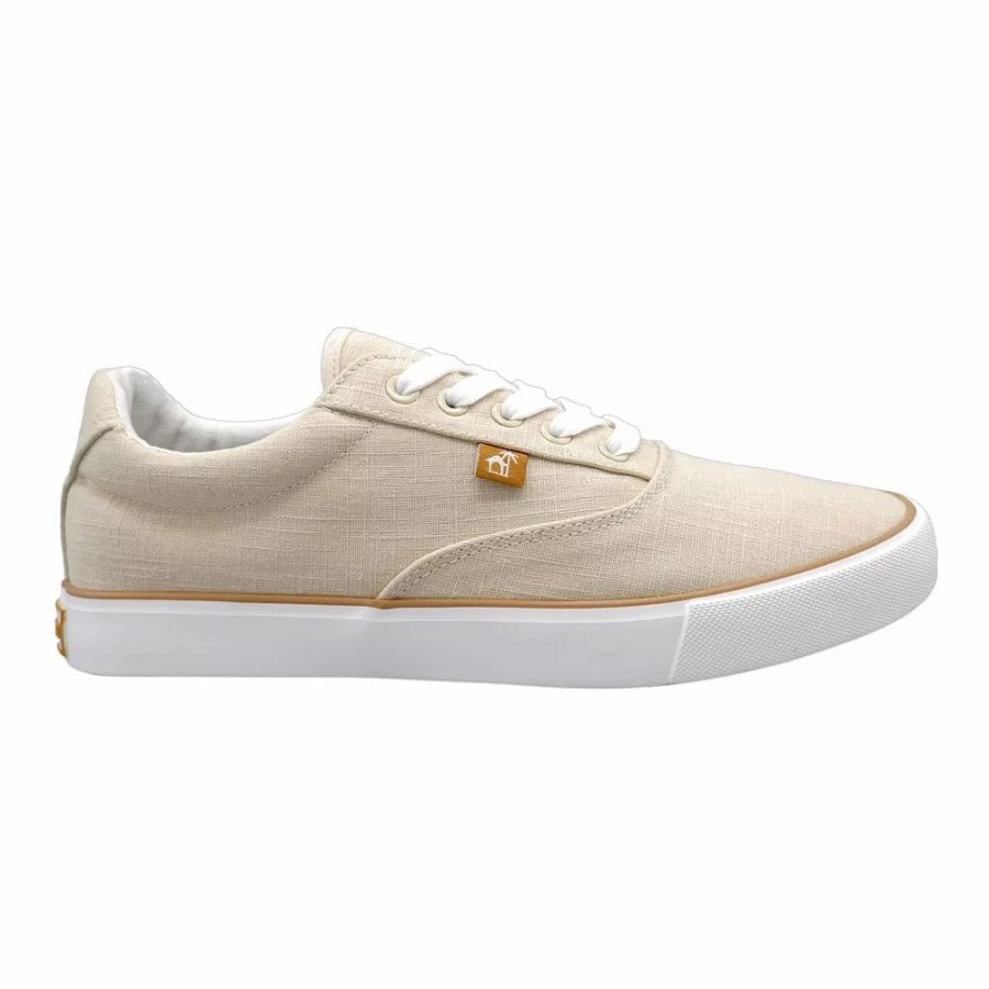 Mens * | Caribbean Joe Men'S Rica Canvas Lace Up Sneakers Beige