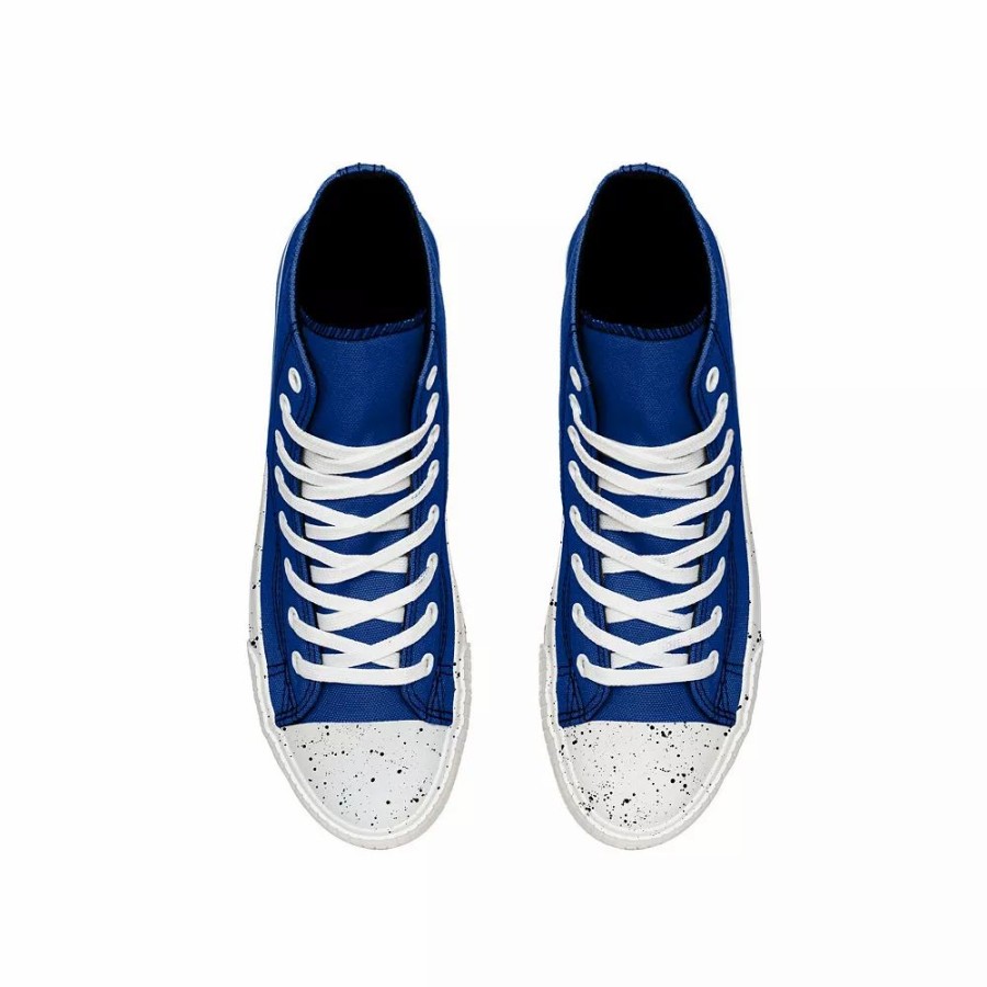 Mens * | Men'S Foco Los Angeles Dodgers Paint Splatter High Top Sneakers