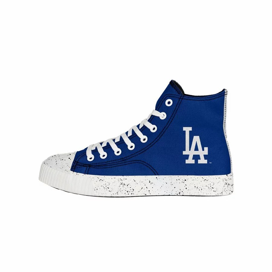 Mens * | Men'S Foco Los Angeles Dodgers Paint Splatter High Top Sneakers