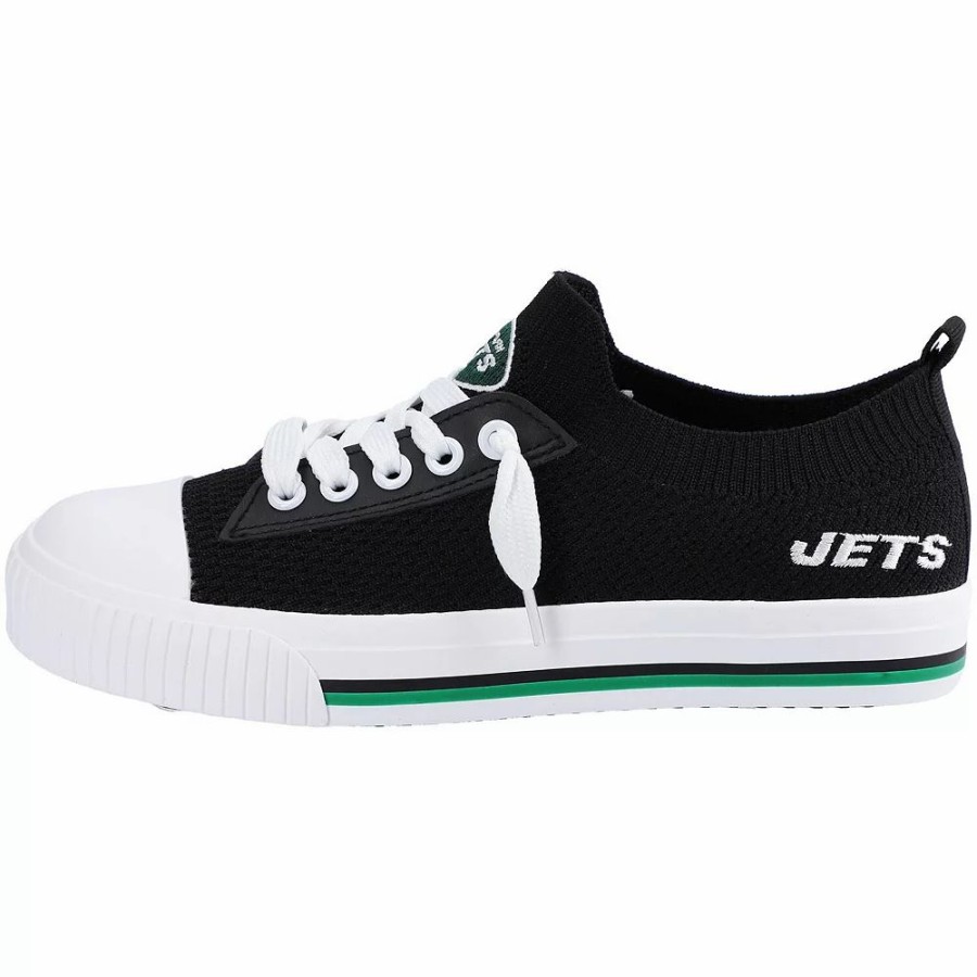 Womens * | Women'S Foco New York Jets Knit Canvas Fashion Sneakers